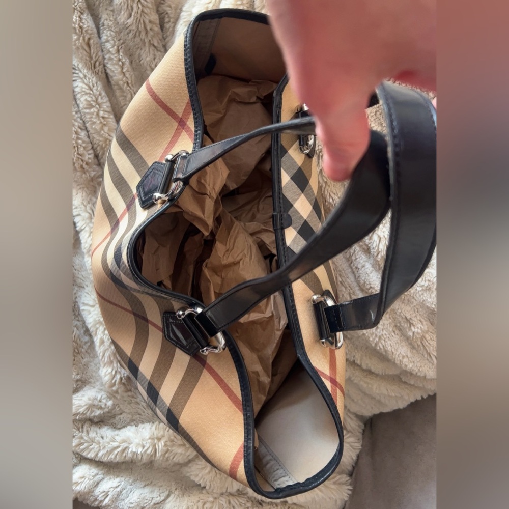 Burberry | Large Women’s Nikki SuperNova Check Tote Bag Handbag Plaid *Luxury - Picture 7 of 16